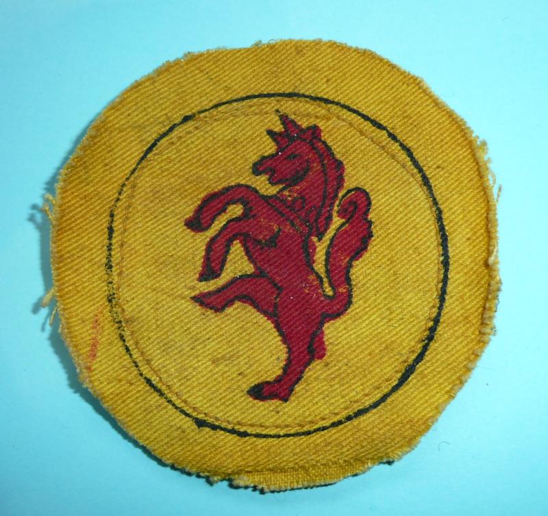 WW2 Indian Army - 101st (Bihar & Orissa) Line of Communications Area Printed Cloth Formation Sign