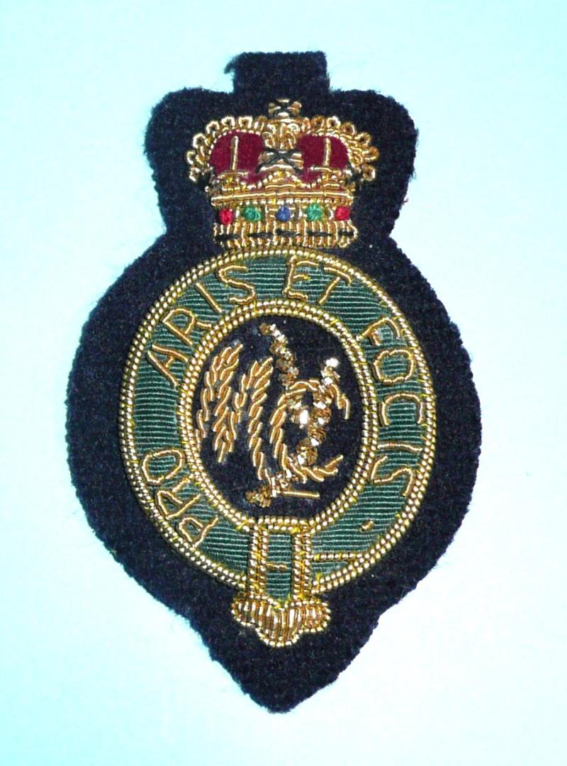 47 (Middlesex Yeomanry Cavalry) Signal Squadron Officer's Bullion Side Cap Badge - QEII issue