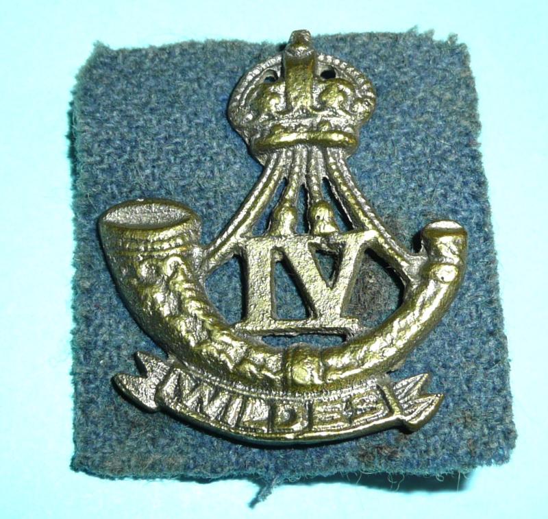 Indian Army - 4th Battalion (Wildes Rifles) 13th Frontier Force Regiment  Cast Cap Badge on Original felt backing