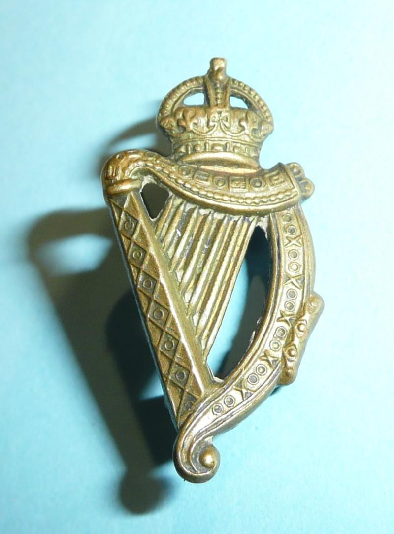 WW1 Tyneside Irish Senior NCOs Small Gilding Metal Brass Collar Badge