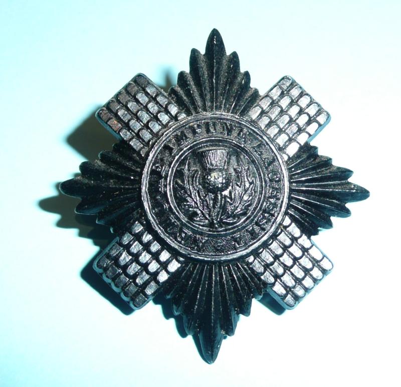 Northern Ireland Issue Blackened Scots Guards  AA Anodised Staybrite Cap Badge