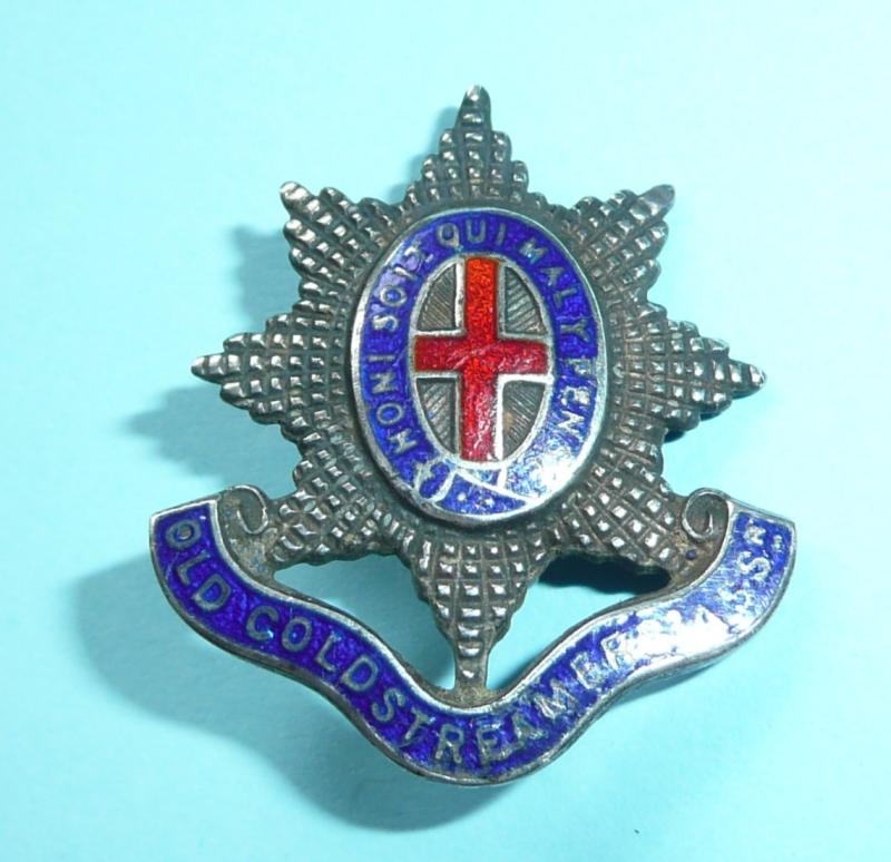 Coldstream Guards Hallmarked Silver and Enamel OCA Lapel Pin Brooch Badge