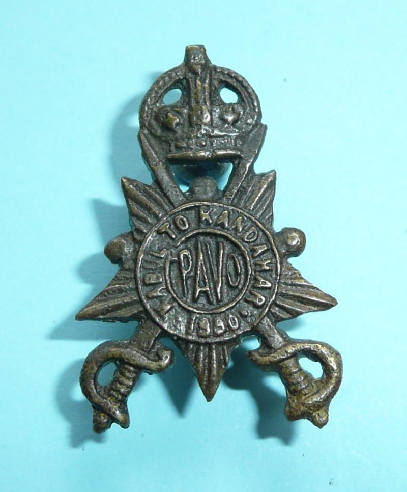Indian Army - Prince Albert Victor’s Own Cavalry (PAVO) – King’s Crown Bronzed Metal Cap Badge