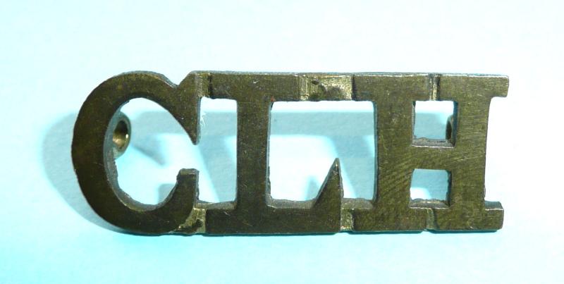 Indian Army - CLH Calcutta Light Horse Brass Shoulder Title