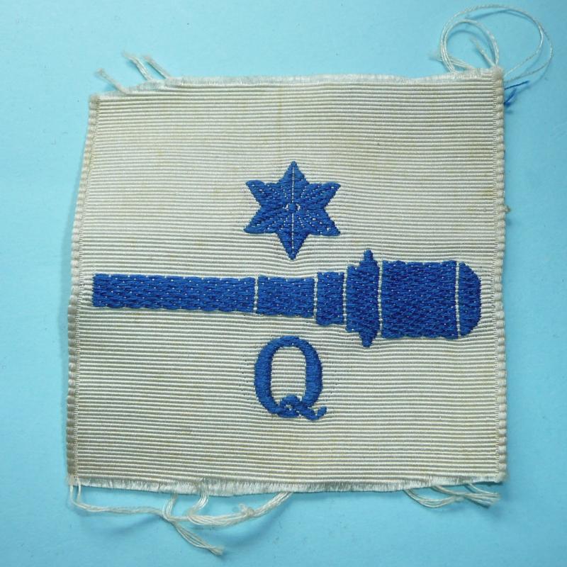 WW2 Royal Navy Quarter Gunners Rating Arm Badge, 3rd Class (Tropical)