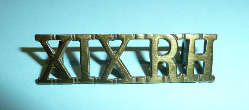 XIXRH - 19th Royal Hussars Officer's Shoulder Title, Post 1908