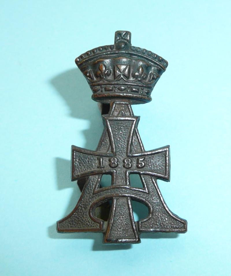 19th Royal Hussars (Queen Alexandra's Own) Officer's OSD Bronze Cap Badge - Blades
