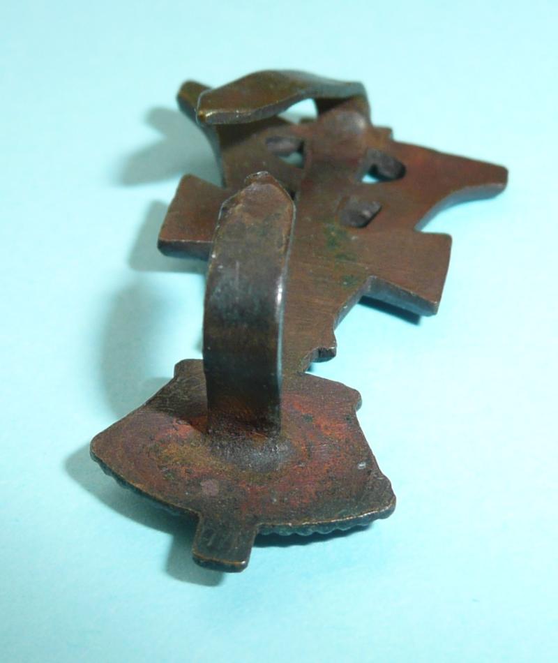 19th Royal Hussars (Queen Alexandra's Own) Officer's OSD Bronze Cap Badge - Blades