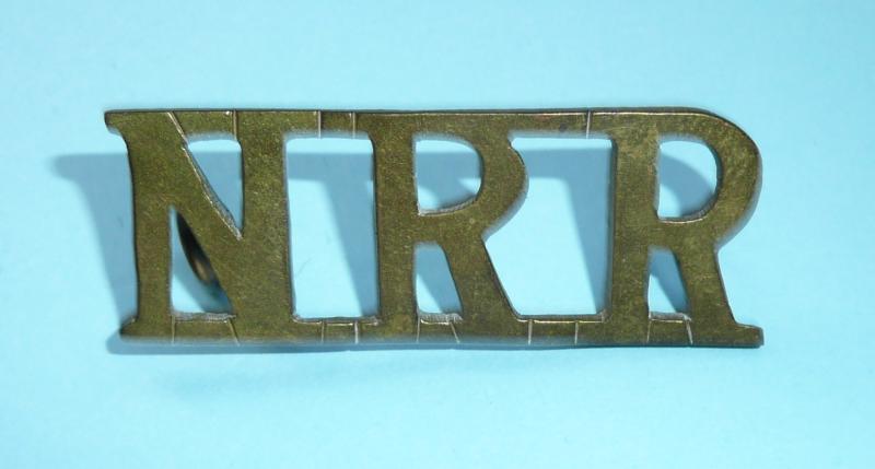 WW1 South Africa - NNR (Northern Rhodesia Rifles) Brass Shoulder Title