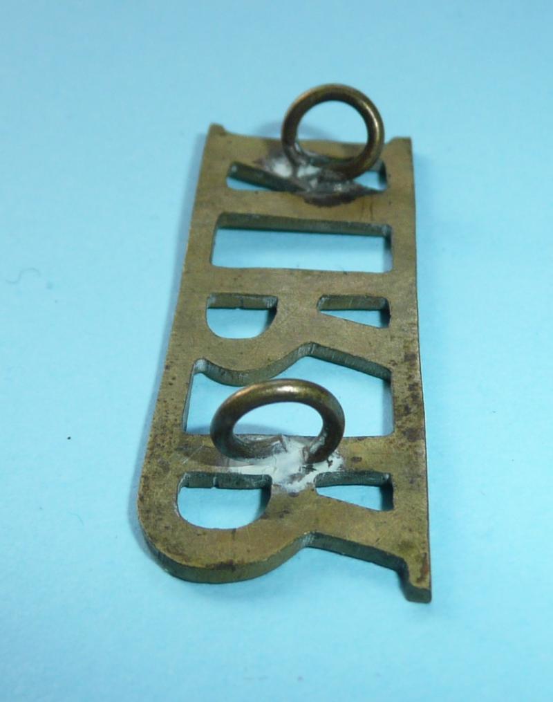 WW1 South Africa - NNR (Northern Rhodesia Rifles) Brass Shoulder Title