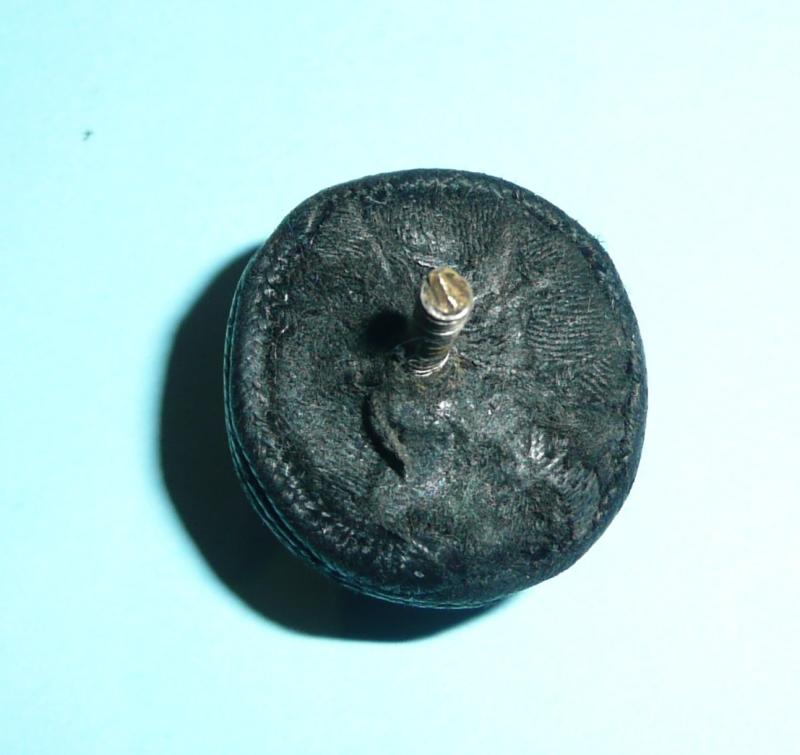 Rifle Brigade Boss Badge - Silver Plated Bugle on a small Black Cord Boss