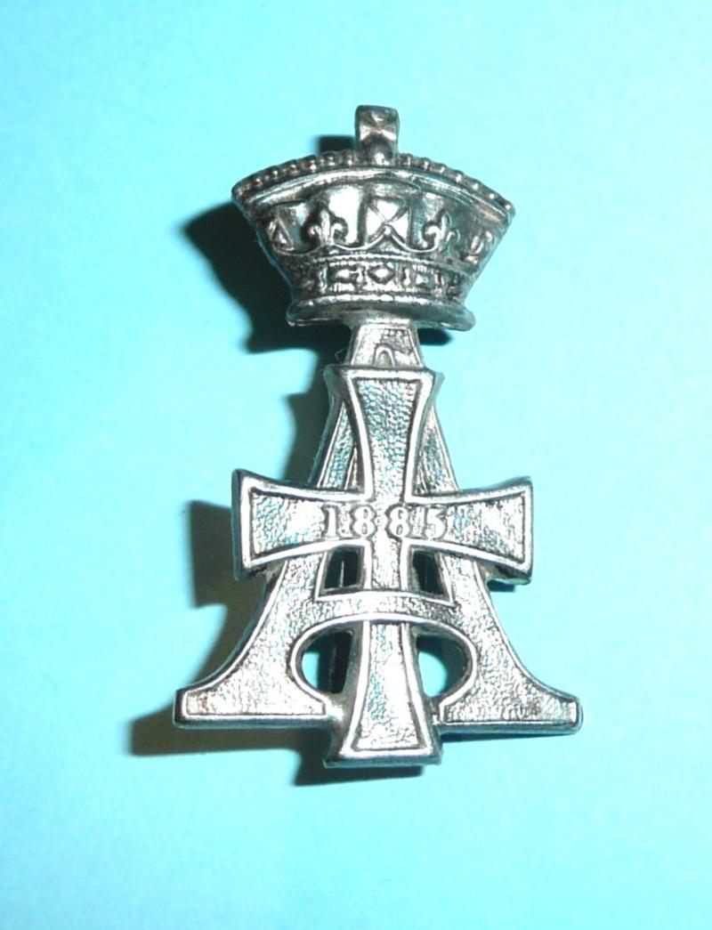 19th Royal (Queen Alexandria's Own) Hussars Officer's Silver Plated Cap Badge, post 1909