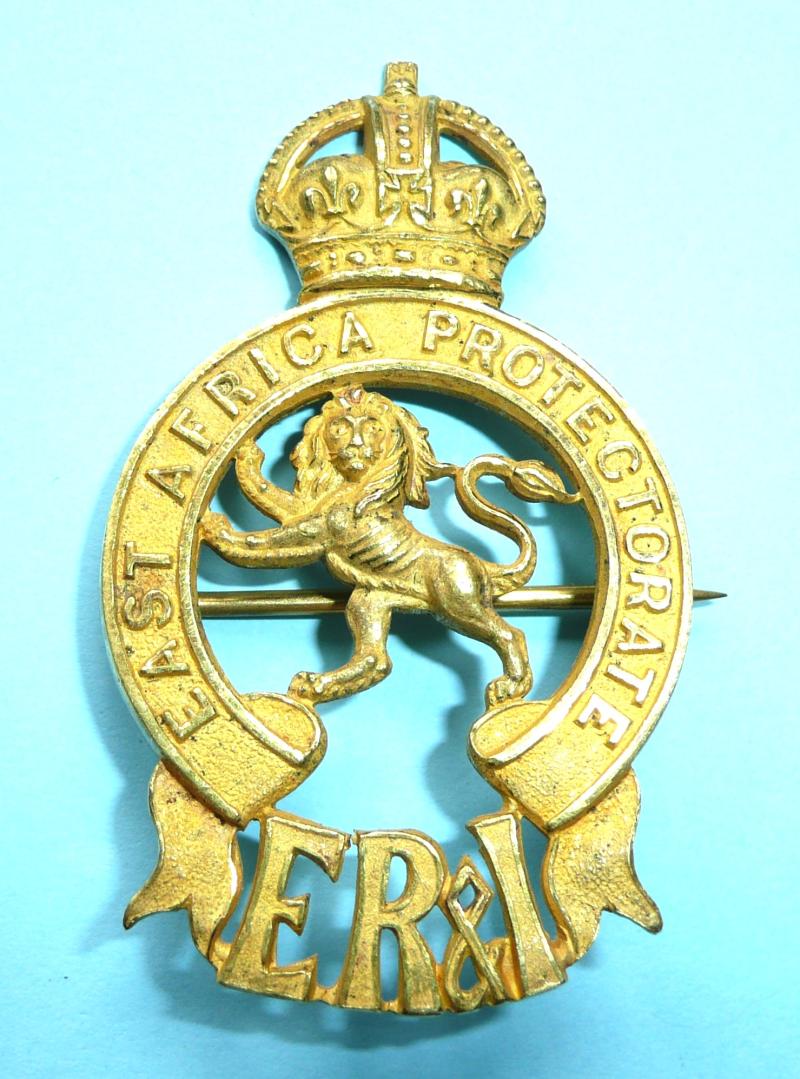 East Africa Protectorate - EDVII Colonial Administrator Officer's Fire Gilt Pagri Badge