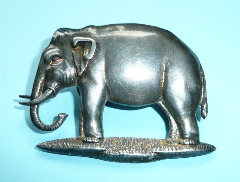 19th Royal (Queen Alexandra's Own) Hussars Officer's Silver Plated Cross Belt Ornament Badge