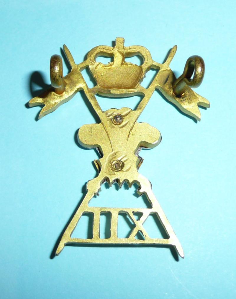 12th Prince of Wales' Royal Lancers Officer's No 1 Dress Cap Badge, QEII Crown