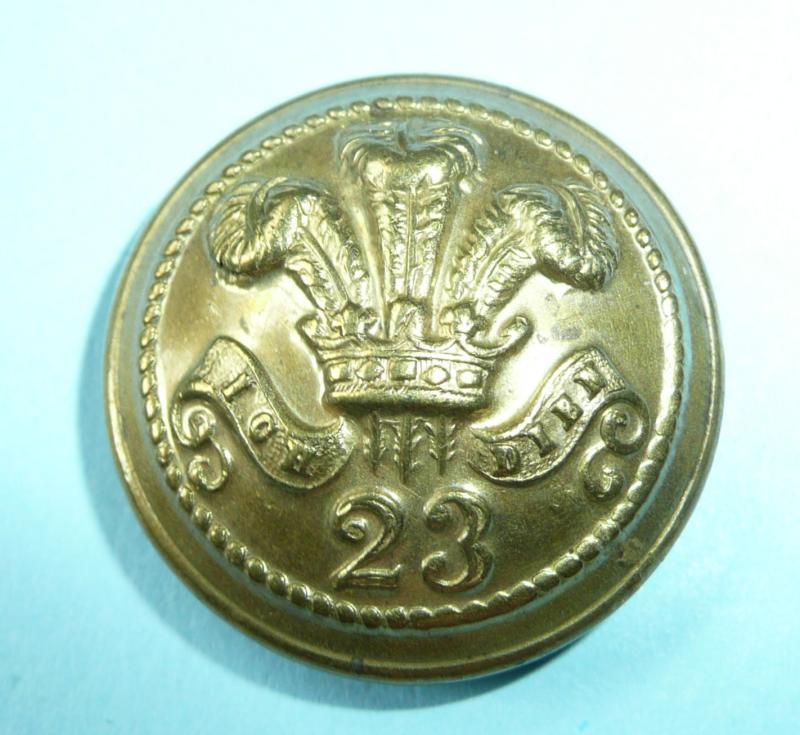 23rd Regiment of Foot (Royal Welsh / Welch Fusiliers) Other Ranks Large Pattern Brass Button