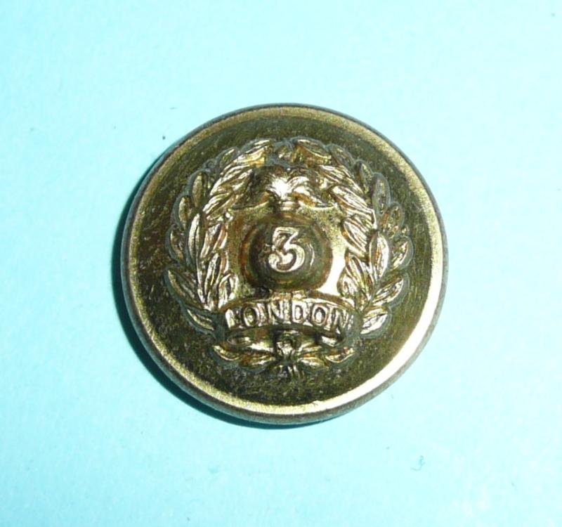 3rd (City of London) Volunteer Battalion Medium Pattern Officers Gilt Brass Button