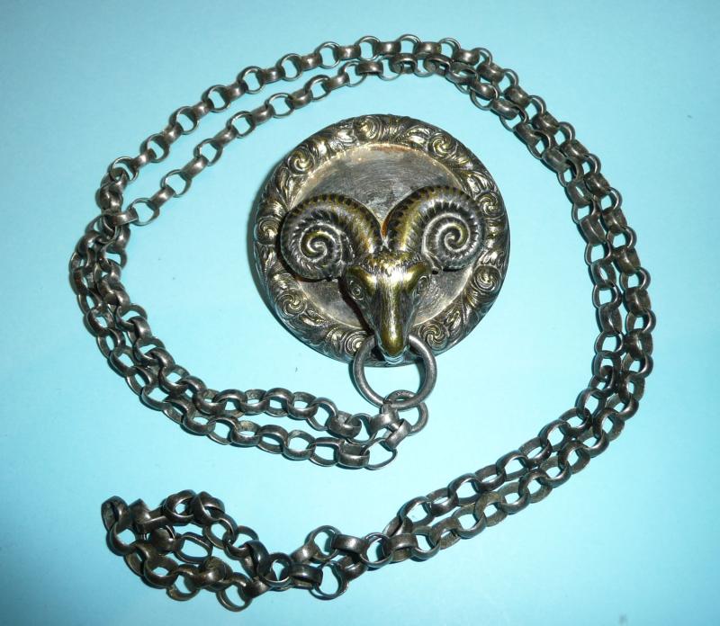 2GR 2nd King Edward VII's Own Gurkha Rifles (The Simoor Rifles) Officer's Unique Regimental Pattern Whistle Boss and Chain