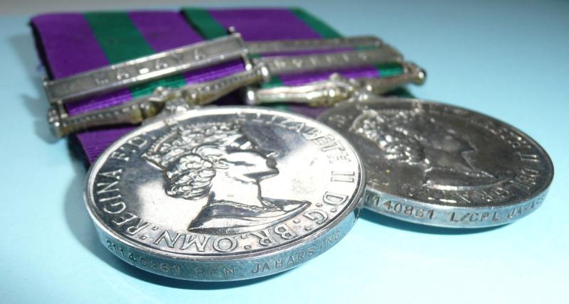 GSM/CSM Pair of Medals to Rifleman / L/Cpl Jaharsing Limbu, 7th Duke of Edinburgh's Own Gurkha Rifles