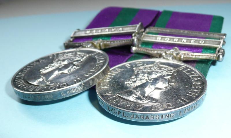 GSM/CSM Pair of Medals to Rifleman / L/Cpl Jaharsing Limbu, 7th Duke of Edinburgh's Own Gurkha Rifles