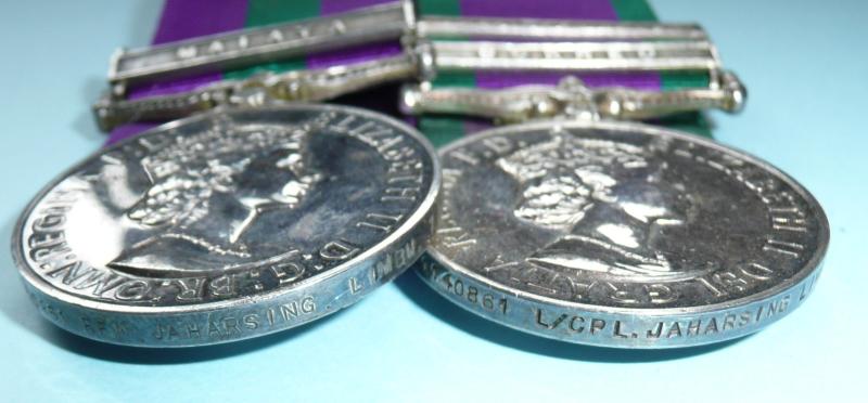 GSM/CSM Pair of Medals to Rifleman / L/Cpl Jaharsing Limbu, 7th Duke of Edinburgh's Own Gurkha Rifles