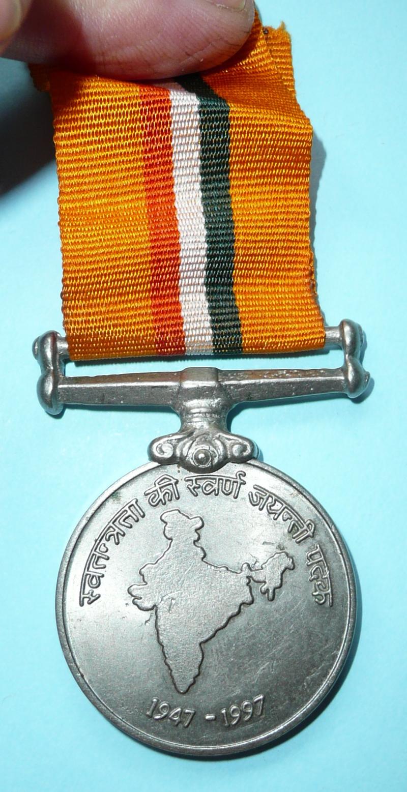 Republic of India - 50th Independence Anniversary Medal 1947 - 1997