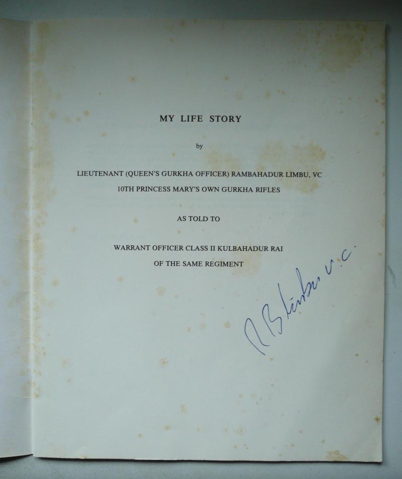 My Life Story - Lieutenant Rambahadur Limbu VC