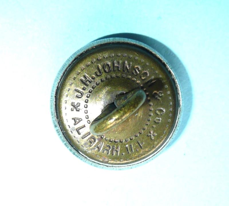 Assam Valley Light Horse AVLH Officer's Silver Plated Medium Pattern Button, King's Crown