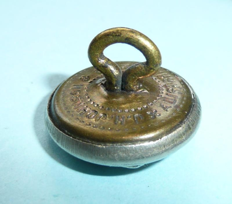 Assam Valley Light Horse AVLH Officer's Silver Plated Medium Pattern Button, King's Crown