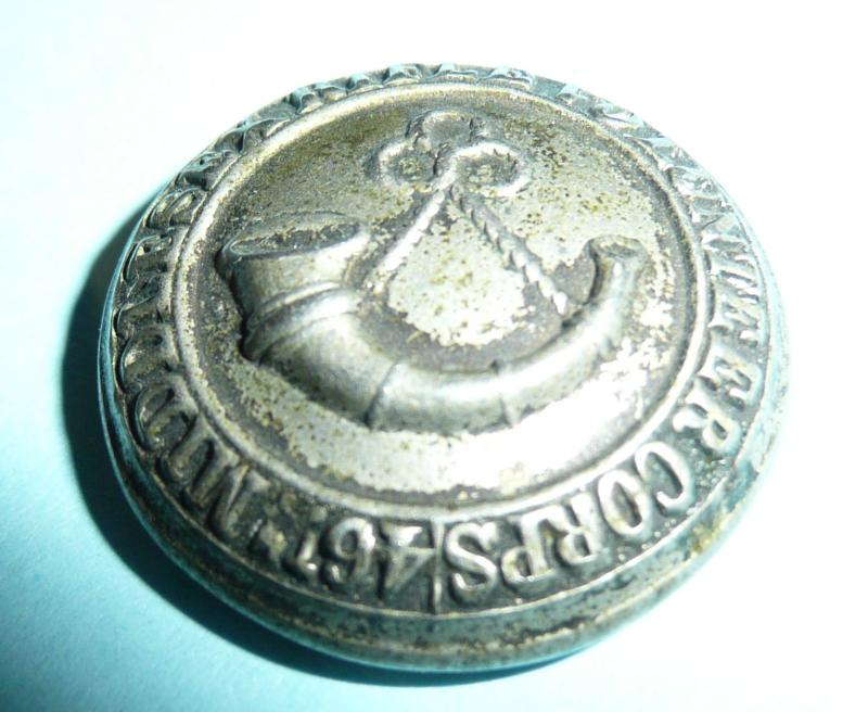 46th Middlesex Rifle Volunteer Corps (RVC) Large Pattern White Metal Button