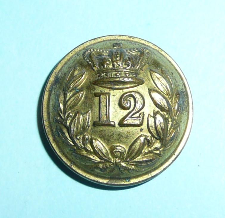 12th (East Suffolk) Regiment of Foot Officer's Gilt Medium Pattern Button