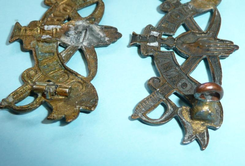 British Indian Army - 4th (Prince Albert Victor's Own) Bombay Cavalry (Poona Horse) Pair of Other Ranks Shoulder Titles, 1890 - 1922