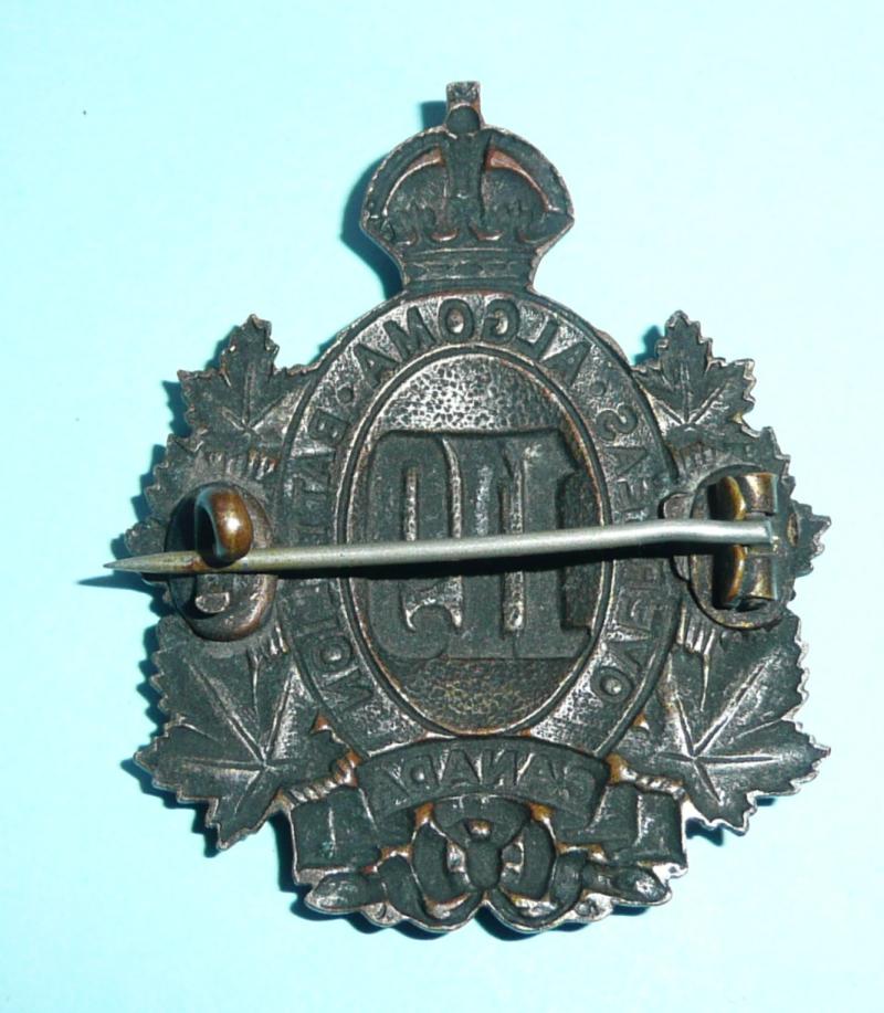 WW1 Canada - 119th CEF (Algoma) Battalion, Canadian Expeditionary Force Overseas Cap Badge
