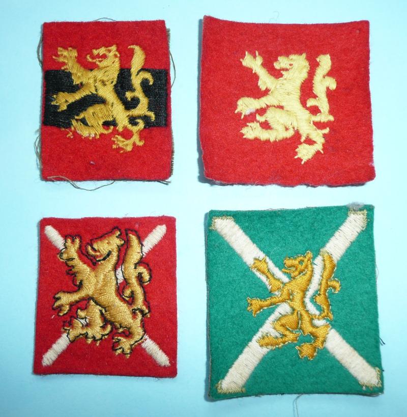 Scottish Woven Cloth Formation Signs Patches Flashes Designation Badges