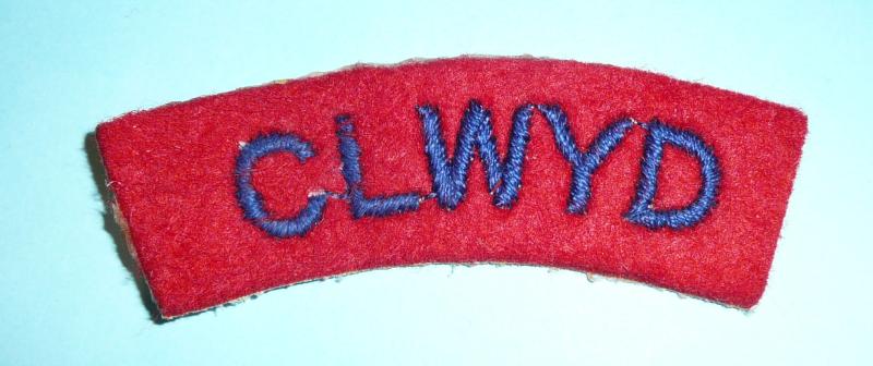 Wales Welsh  - County CLWYD Shoulder Title Royal Engineers