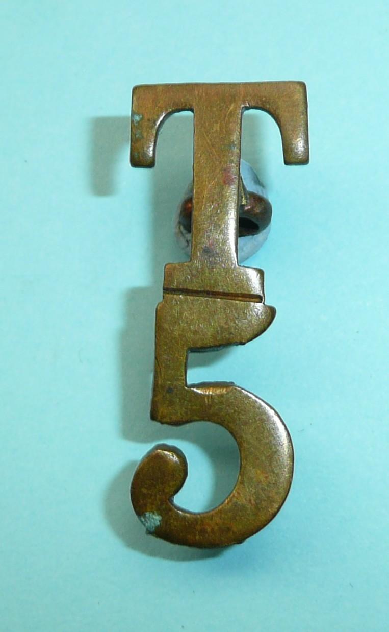 T5 - Brass Top part of Territorial Battalion Metal Shoulder Title
