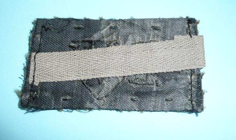 WW2 BW - The Black Watch (Royal Highland Regiment) Woven Black on Khaki Epaulette Slip-On Shoulder Title