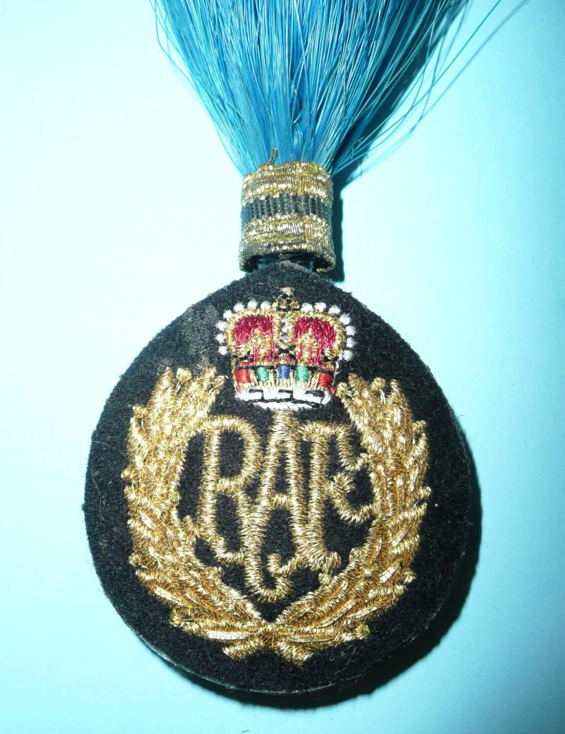 QE2 Royal Air Force RAF Musicians Full Dress Embroidered Busby Cap Badge and Plume