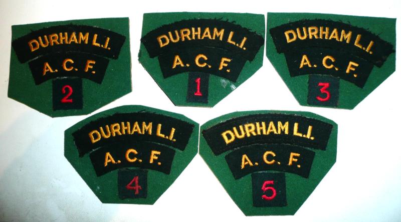 County Durham (affiliated to the Durham LI) Army Cadet Force (ACF) Woven Cloth Arm Insignia Shoulder Titles