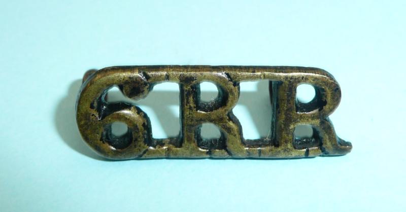 Indian Army  - 6RR 6th Rajputana Rifles Blackened Brass Shoulder Title