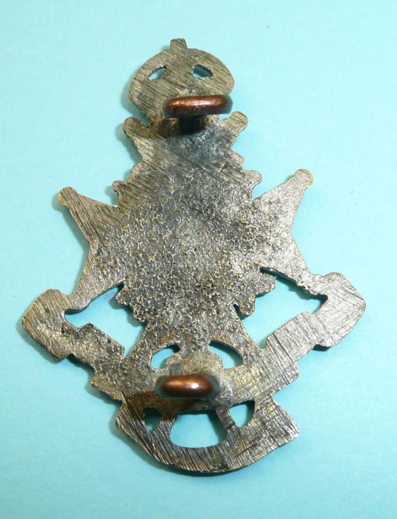 WW1 Indian Army - 55th Coke's Rifles (Frontier Force) Officer's White Metal Forage Cap Badge