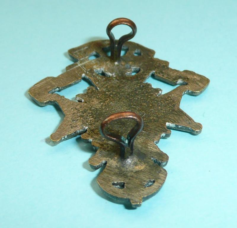 WW1 Indian Army - 55th Coke's Rifles (Frontier Force) Officer's White Metal Forage Cap Badge