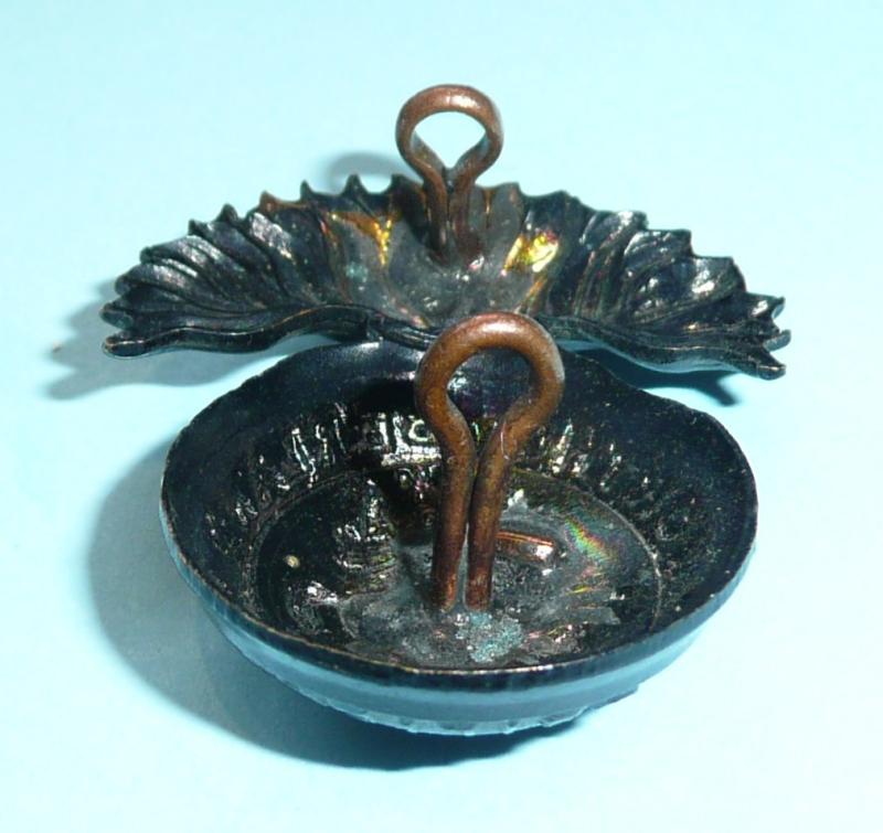 1st Volunteer Battalion (VB) Northumberland Fusiliers (NF) Other Ranks Blackened Brass Cap Badge