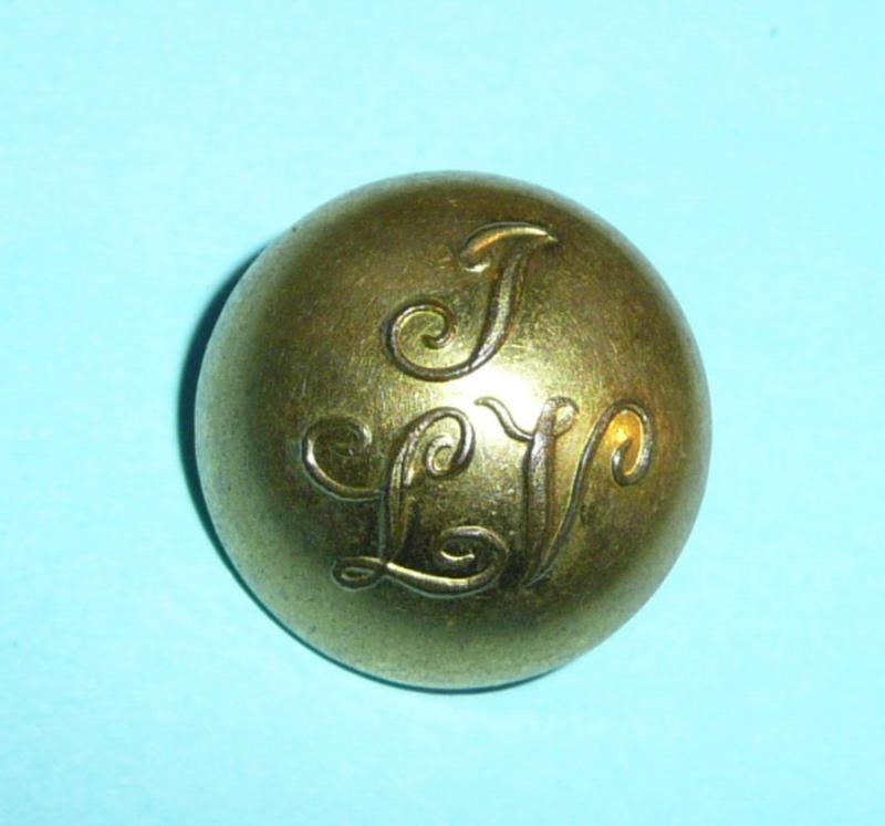 Georgian / Napoleonic Loyal Islington Volunteer Corps (LIV) (London) Officer's Gilt Tunic Coatee Button