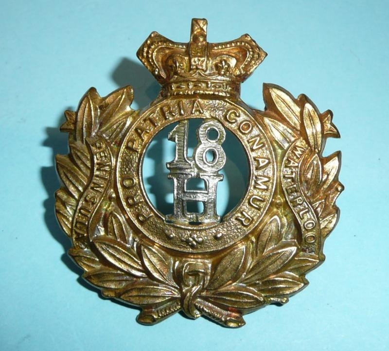 QVC Victorian 18th Royal Hussar Other Ranks Bi-Metal Cap Badge