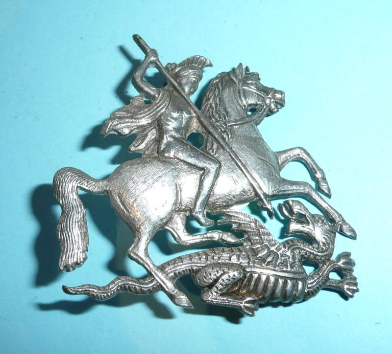 Chinese Treat Ports - Light Horse Troop, Shanghai Volunteer Corps Silver Plated Cap Badge