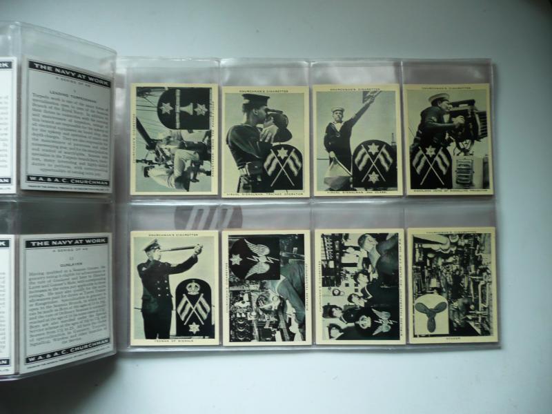 Churchmans Cigarette Cards - The Navy at Work, c1937. Full set (48 large cards)