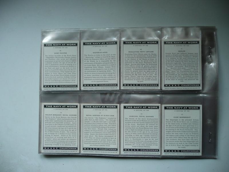 Churchmans Cigarette Cards - The Navy at Work, c1937. Full set (48 large cards)