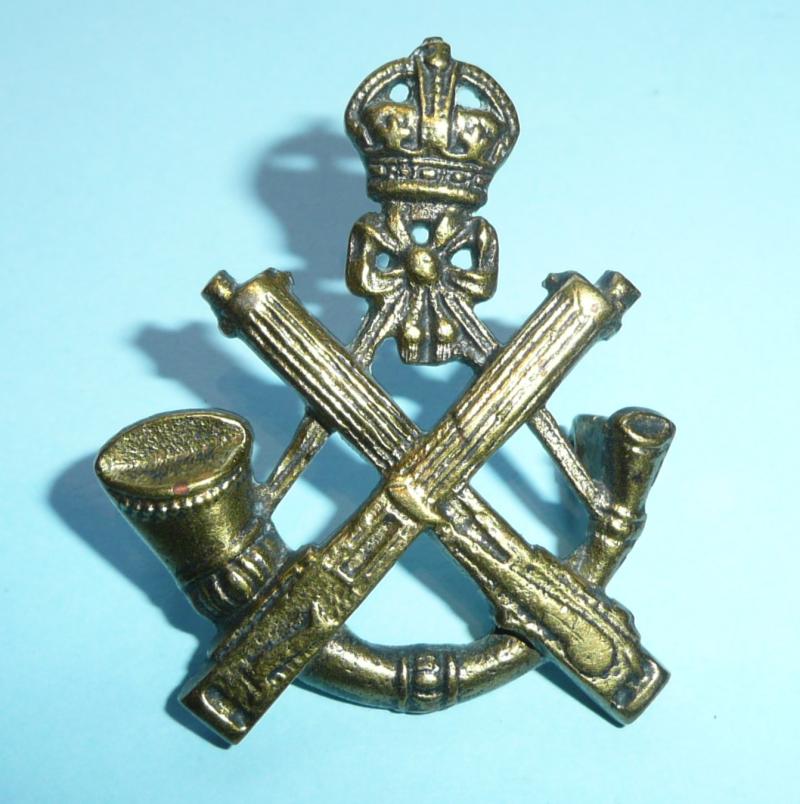 WW2 31st Nyasaland King's African Rifles Machine Gun Battalion Cast Brass Cap Badge