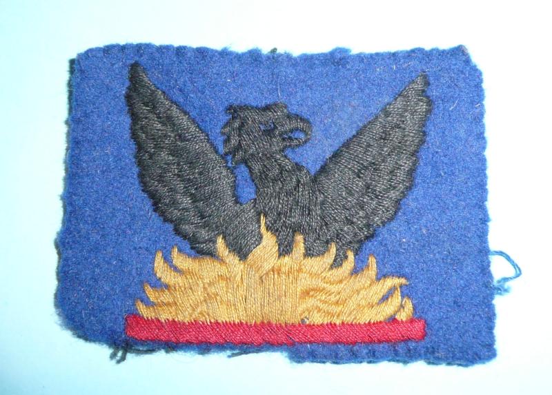Cold War - British Army 87th Army Group Royal Artillery AGRA (TA) Woven Felt Cloth Formation Sign Patch Designation Flash Badge
